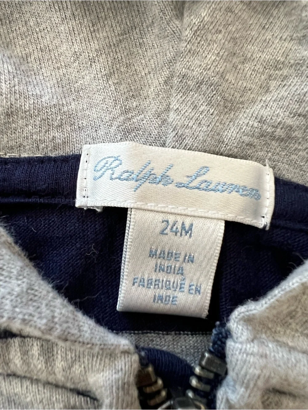 Polo by Ralph Lauren Boys Striped Zip Hoodie - 24 months